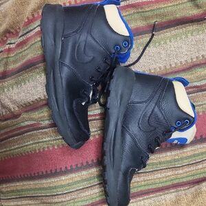 Nike Kids Black and Blue Boots